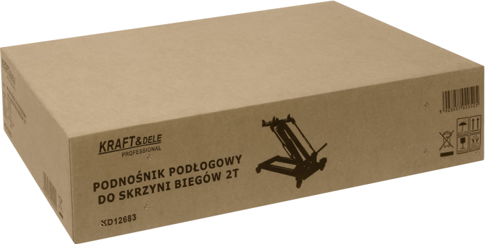 Cric hidraulic cutie viteze 2T, inaltime 225-900 mm, reglaj unghi placa, 4 roti (KD12683) [2]