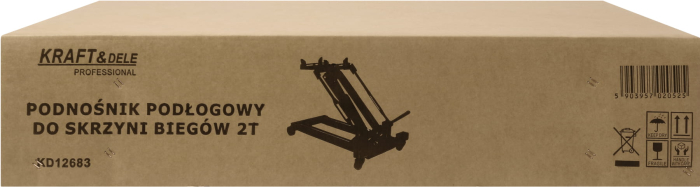 Cric hidraulic cutie viteze 2T, inaltime 225-900 mm, reglaj unghi placa, 4 roti (KD12683) [3]