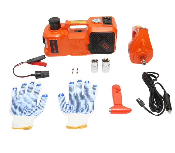 Cric hidraulic electric 5T, compresor aer si cheie de impact 12V DISMM42 (BK78924) [3]