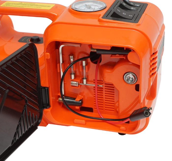 Cric hidraulic electric 5T, compresor aer si cheie de impact 12V DISMM42 (BK78924) [8]