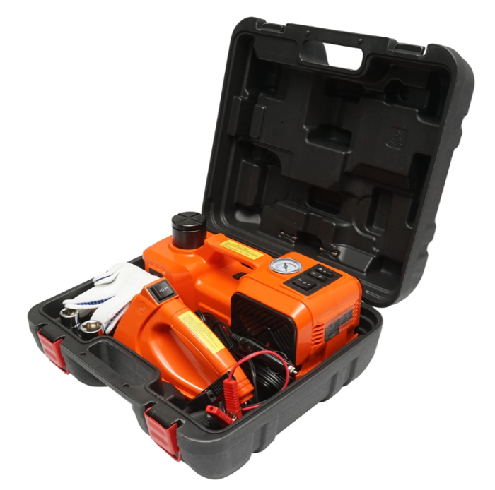 Cric hidraulic electric 5T, compresor aer si cheie de impact 12V DISMM42 (BK78924) [2]