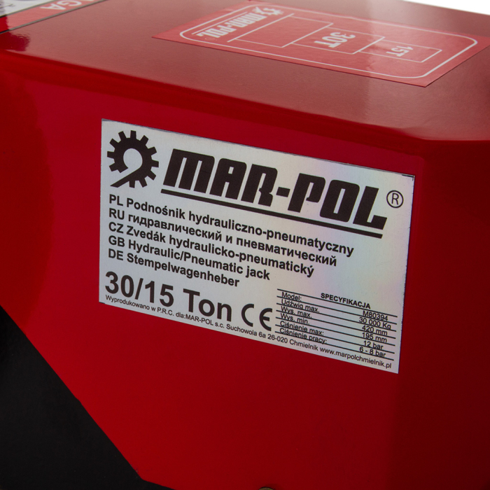 Cric hidro-pneumatic, 30T BJC camion tir utilaje cu actionare pneumatica (M80394) [13]