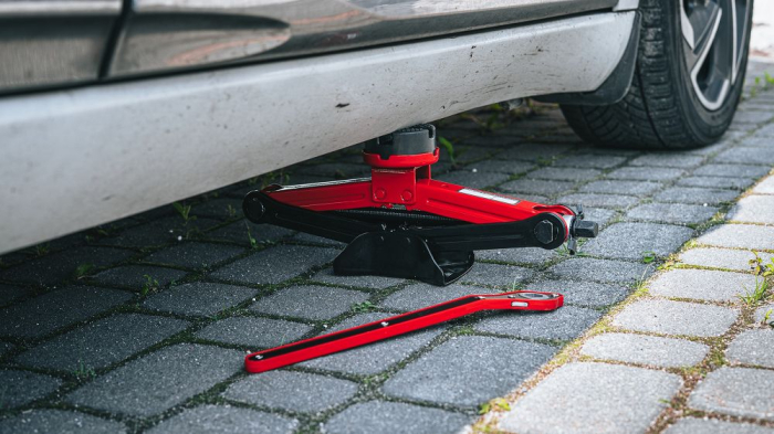 Cric mecanic tip foarfeca 2.5T, 115-420mm, cu cheie si capete 21/23mm, pentru autoturisme (RTPTR0151) [21]