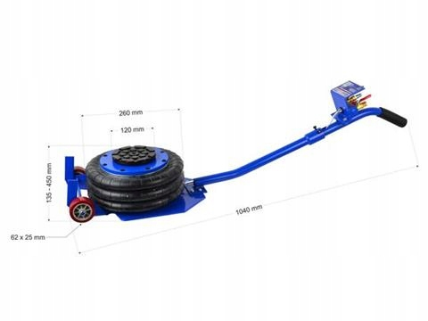 Cric pneumatic 3.5 Tone profesional cu pernă de aer pentru vulcanizare 14-40cm (G02062) [4]