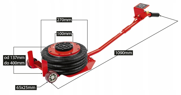 Cric pneumatic 3.5 Tone profesional cu pernă de aer pentru vulcanizare 14-40cm (LS-220) [13]