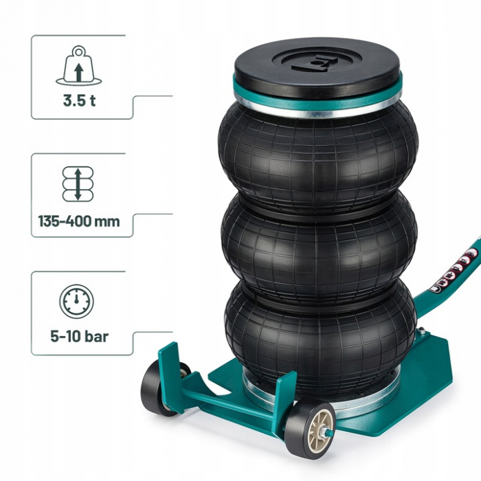 Cric pneumatic 3.5 Tone profesional cu pernă de aer pentru vulcanizare 14-40cm (NARBAL01) [6]
