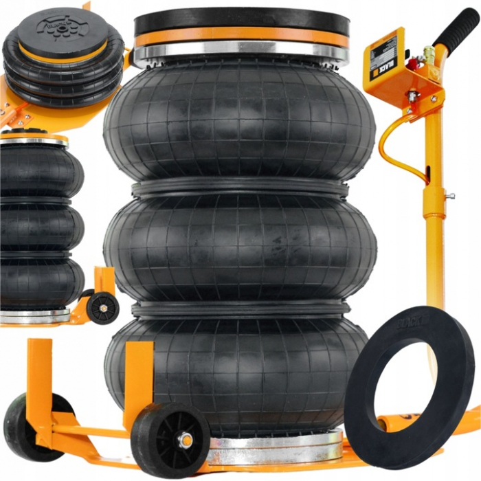 Cric pneumatic 3.5 Tone profesional cu pernă de aer pentru vulcanizare 14-40cm + Set 2 suporti sustinere tip capra 3 Tone auto (3.5TAIR+KD3171) [2]