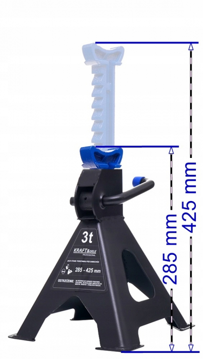 Cric pneumatic 3.5 Tone profesional cu pernă de aer pentru vulcanizare 14-40cm + Set 2 suporti sustinere tip capra 3 Tone auto (3.5TAIR+KD3171) [9]