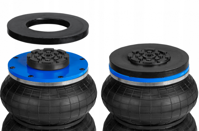 Cric pneumatic 3.5 Tone profesional cu pernă de aer pentru vulcanizare 14-40cm + Set 2 suporti sustinere tip capra 3 Tone auto (VRF08350+KD3171) [4]