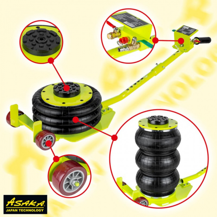 Cric pneumatic 3.5 Tone profesional cu pernă de aer pentru vulcanizare 15-40cm Aspp3.5t (2660) [3]