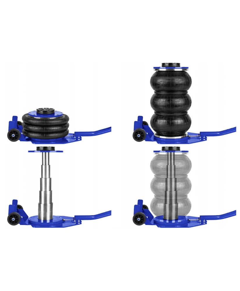 Cric pneumatic 3.5 Tone profesional cu pernă de aer pentru vulcanizare 14-40cm + Set 2 suporti sustinere tip capra 3 Tone auto (3.5TAIR+3T(2)) [8]
