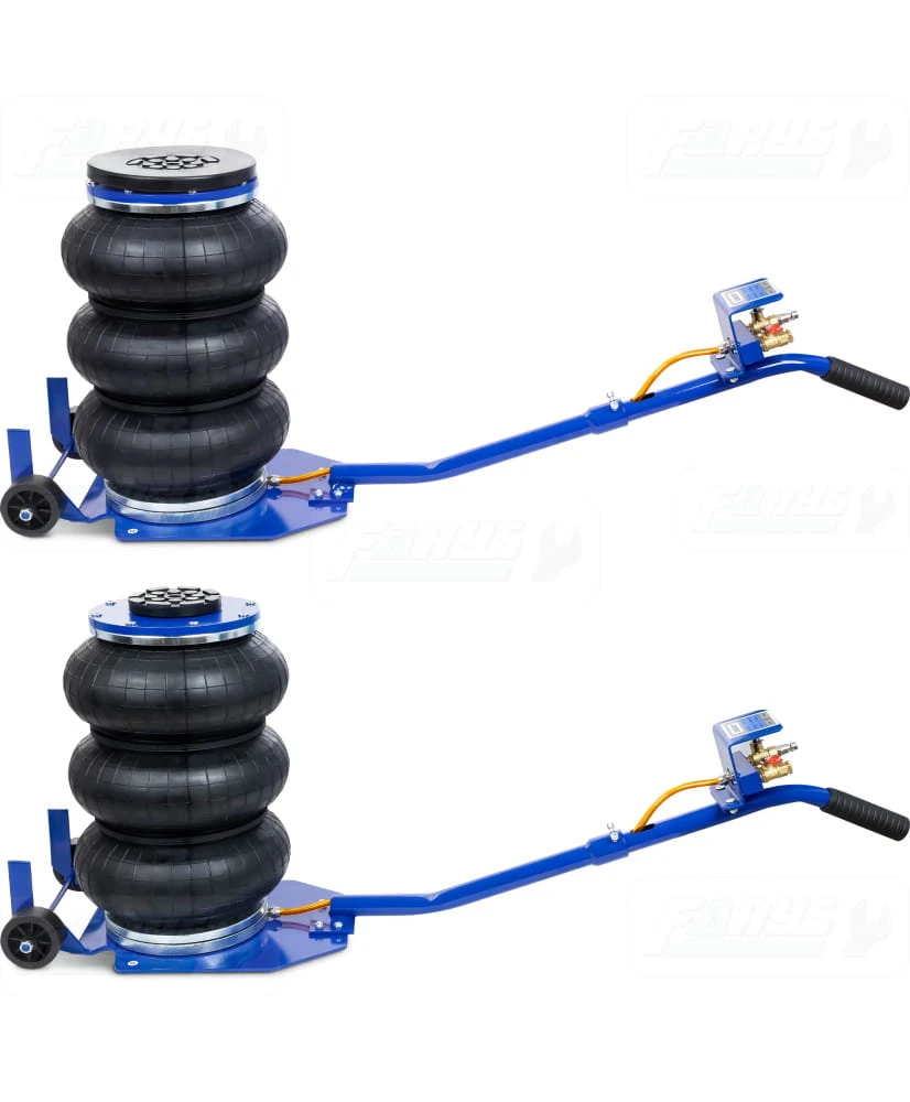 Cric pneumatic 3.5 Tone profesional cu pernă de aer pentru vulcanizare 14-40cm + Set 2 suporti sustinere tip capra 3 Tone auto (3.5TAIR+3T(2)) [26]