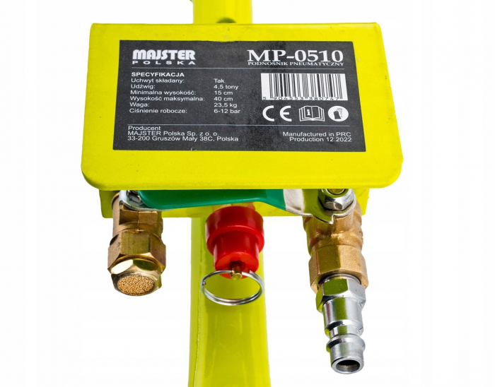 Resigilat-Cric pneumatic 4.5 Tone profesional cu pernă de aer pentru vulcanizare 15-43cm (MP0510-GR) [7]