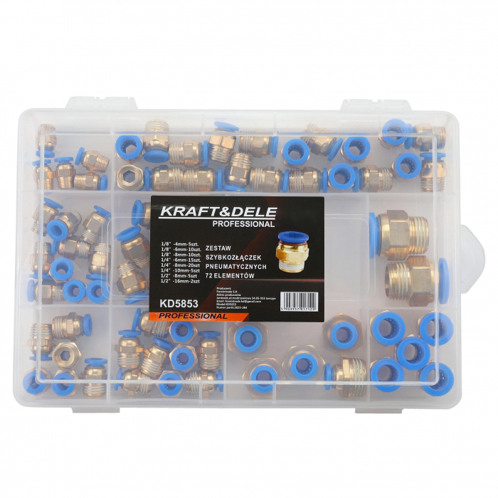 Cuple mufe rapide 4-16mm pneumatice set 72 piese (KD5853) [9]