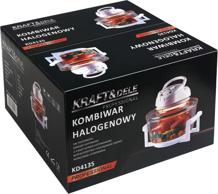 Cuptor halogen multifunctional 18L 1500W convectie grill aburire timer temperatura reglabila (KD4135) [12]