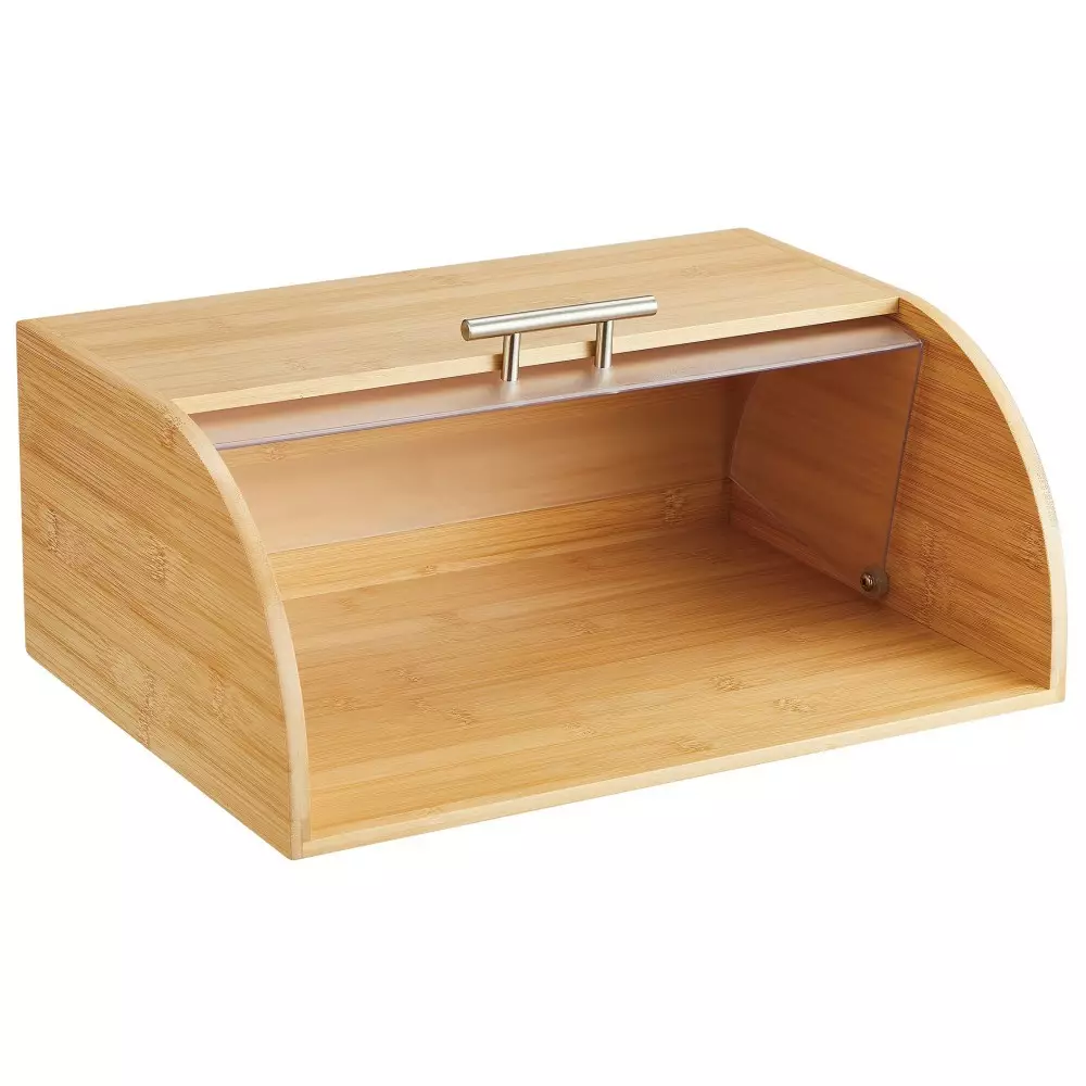 Cutie cos pentru pâine din bambus cu capac acrilic [2]