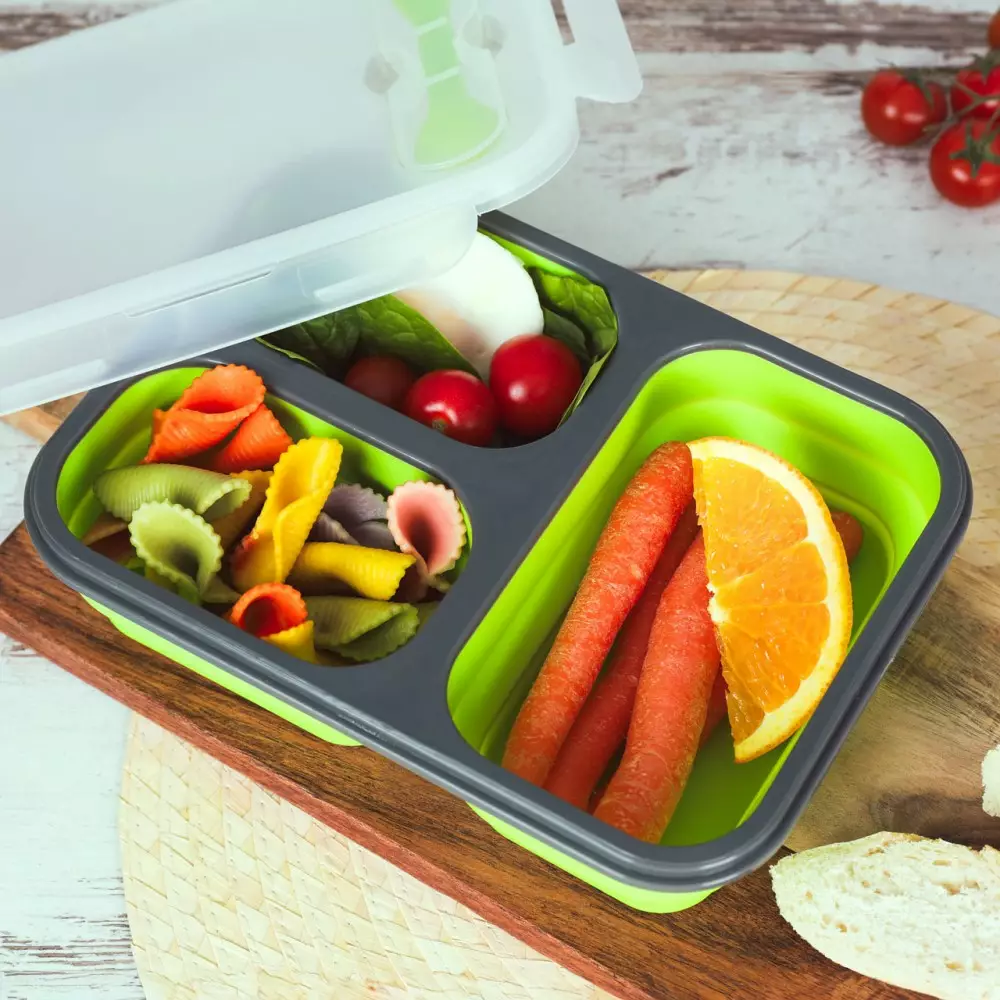 Cutie de pranz din silicon diverse culori 1100ml (KB-7024) [4]