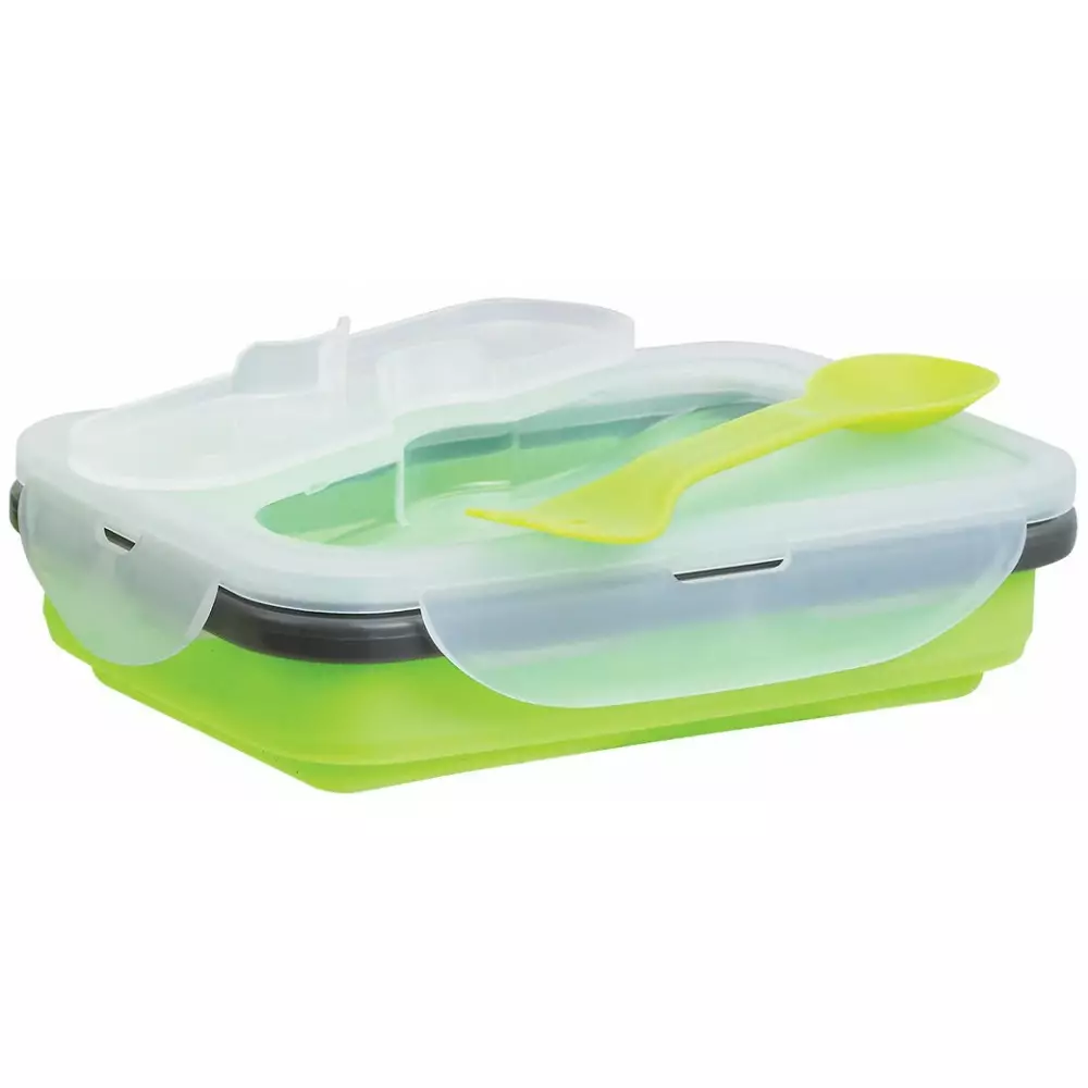 Cutie de prânz din silicon, verde, capacitate 400ml (KB-7021) [4]