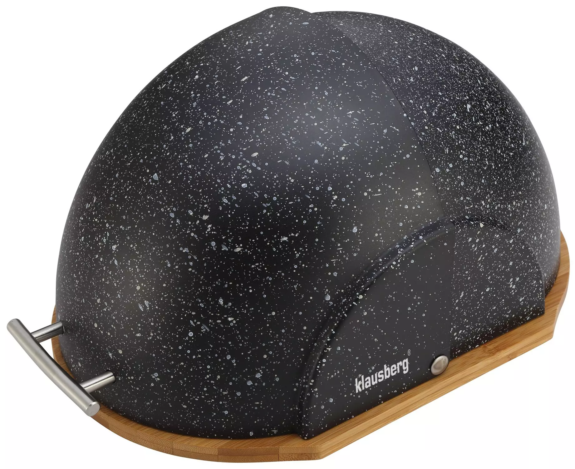 Cutie pentru paine din bambus si acrilic aspect marmura neagra  (KB-7277) [5]