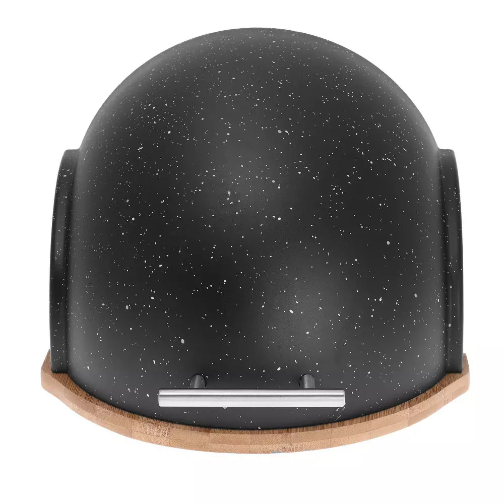 Cutie pentru paine din bambus si acrilic aspect marmura neagra  (KB-7277) [4]
