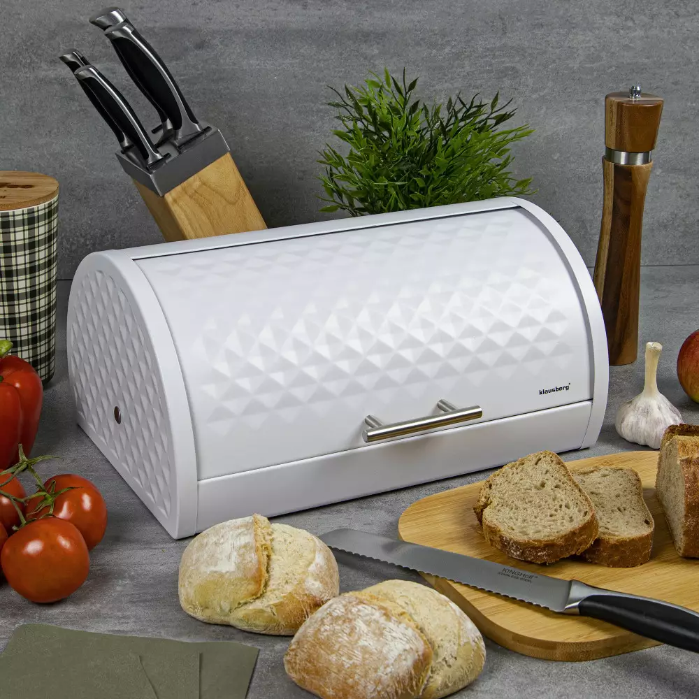 Cutie pentru paine din otel alba (KB-7541) [5]