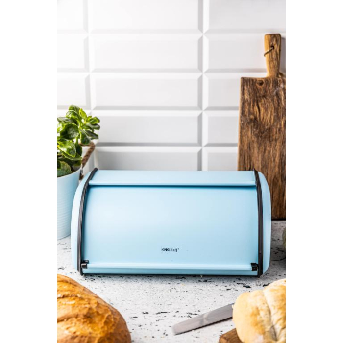 Cutie pentru paine din otel albastra 44cm (KH-1869) [4]