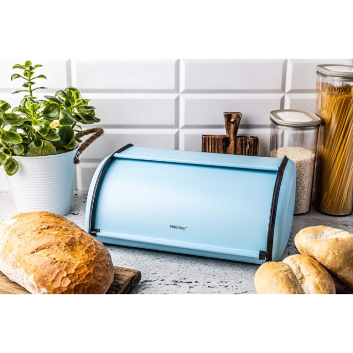 Cutie pentru paine din otel albastra 44cm (KH-1869) [5]