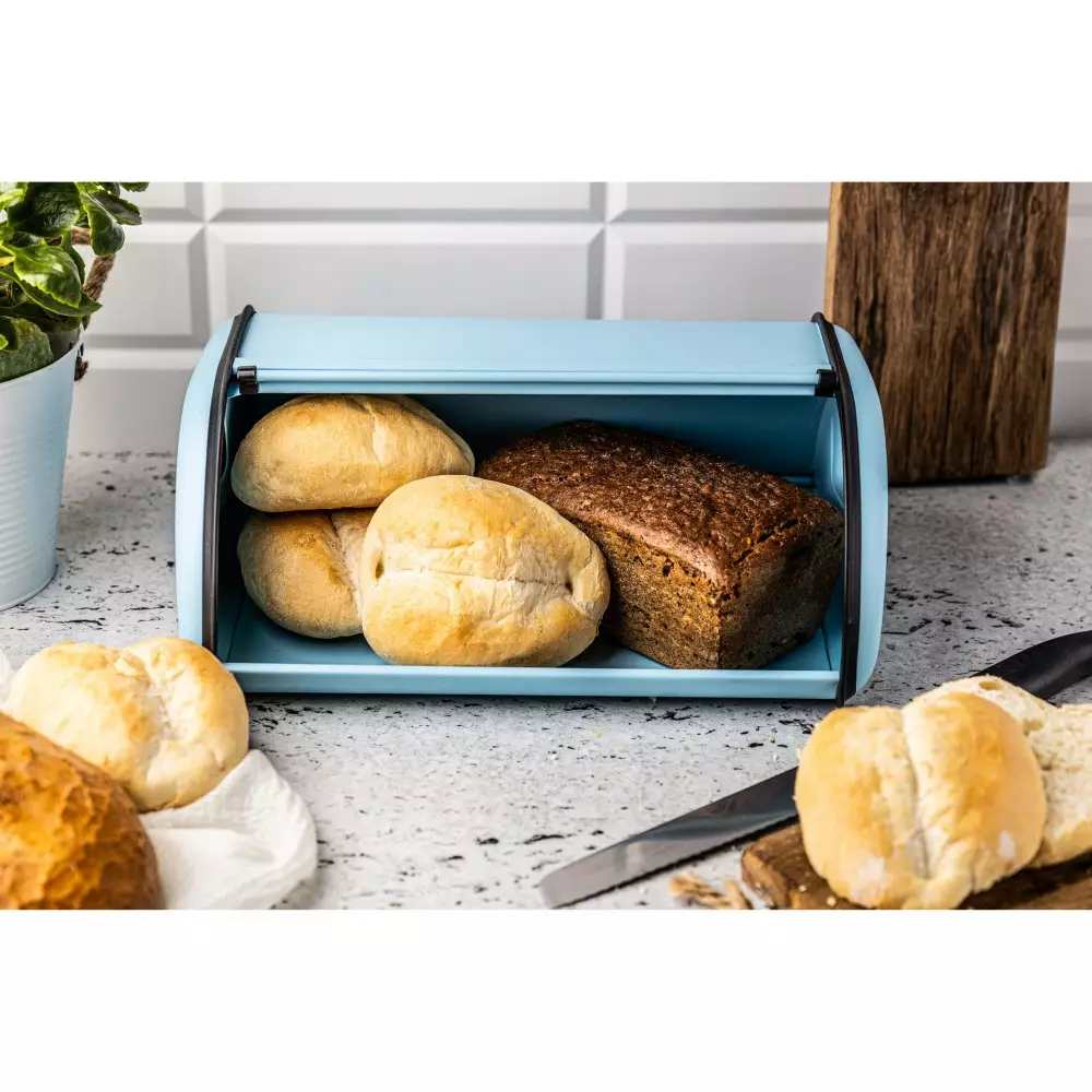 Cutie pentru paine din otel albastra (KH-1757) [4]