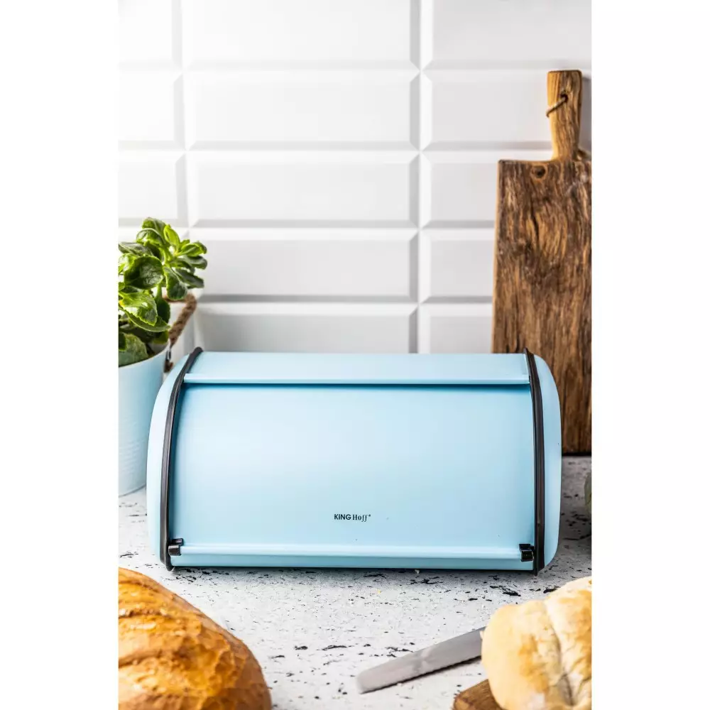 Cutie pentru paine din otel albastra (KH-1757) [5]
