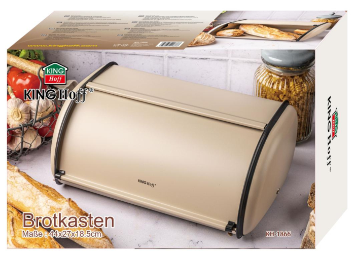 Cutie pentru paine din otel bej 44cm  (KH-1866) [7]