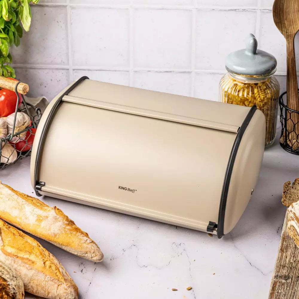 Cutie pentru paine din otel bej (KH-1754) [5]