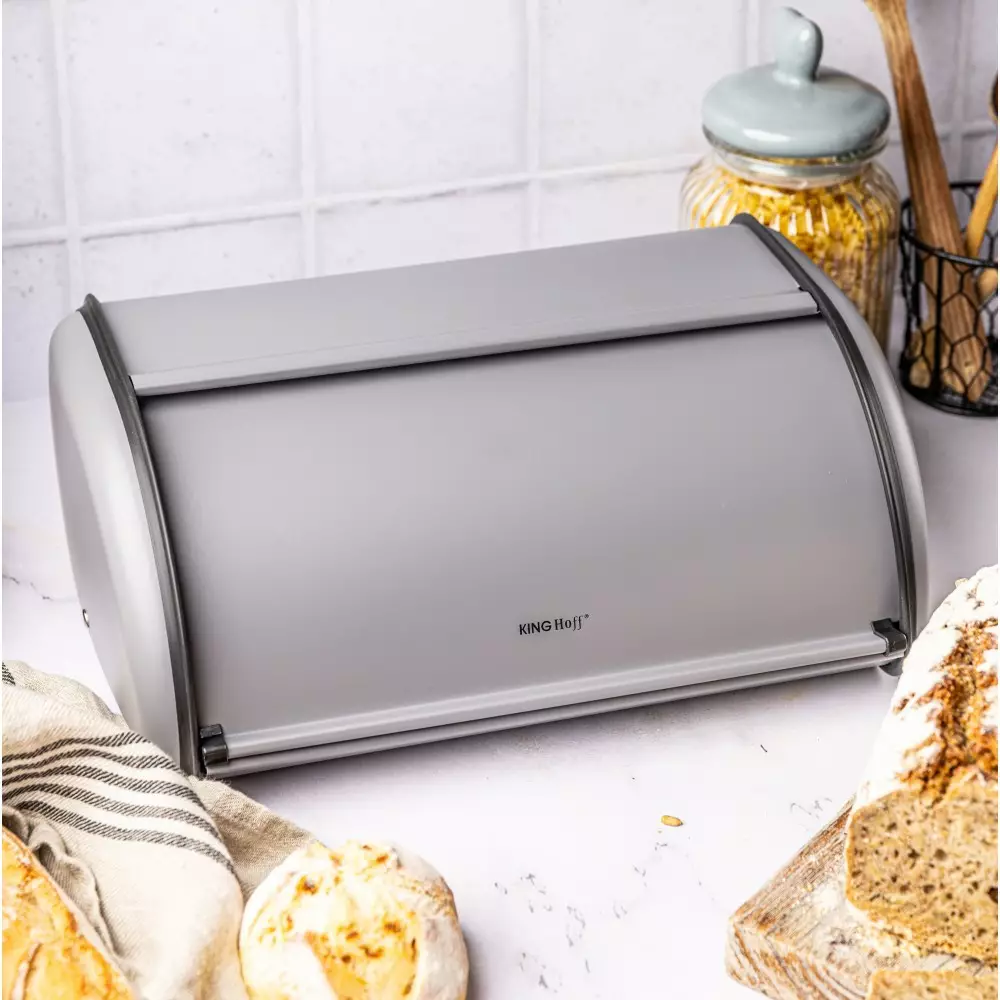 Cutie pentru paine din otel inoxidabil gri (KH-1751) [3]