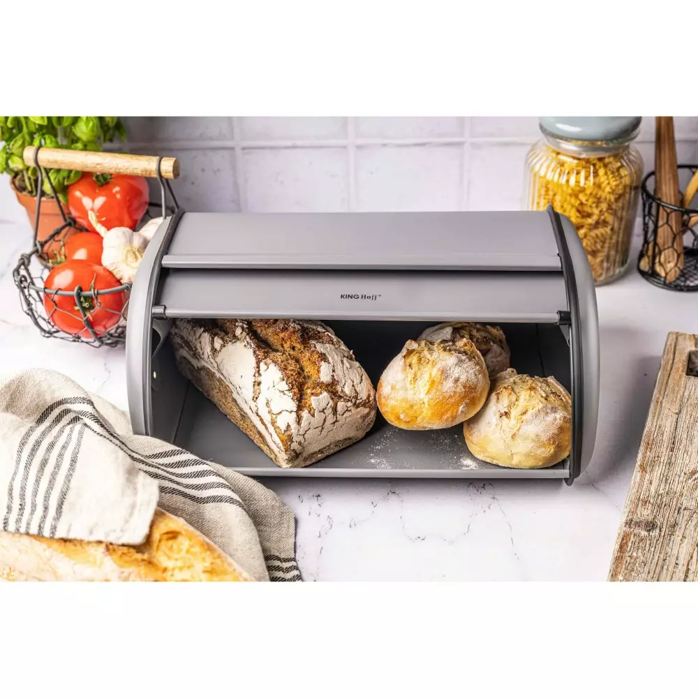 Cutie pentru paine din otel inoxidabil gri (KH-1751) [7]