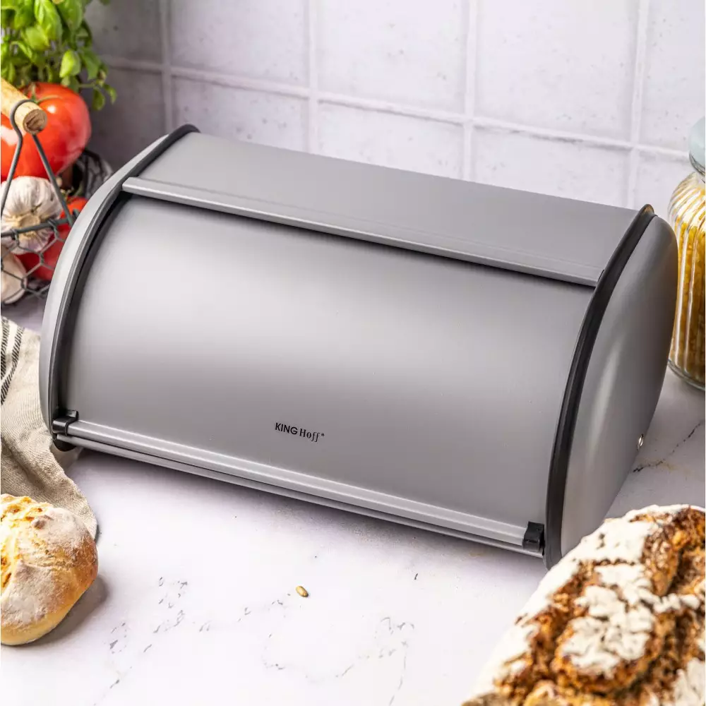 Cutie pentru paine din otel inoxidabil gri (KH-1751) [8]