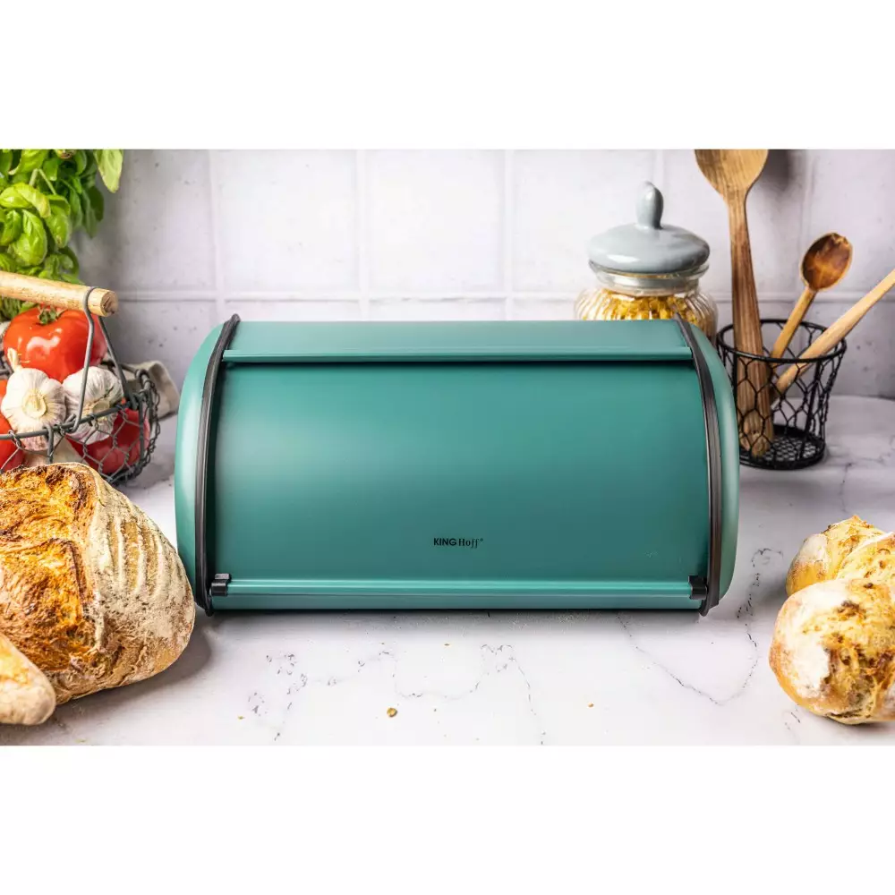 Cutie pentru paine din otel verde 44cm (KH-1867) [6]