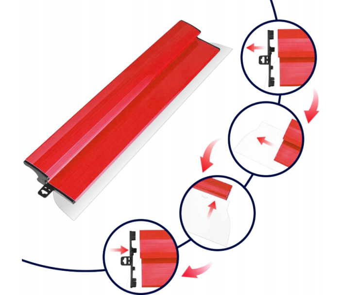 Cutit pentru glet 80 cm cu lama flexibila din otel inoxidabil (S12232) [14]