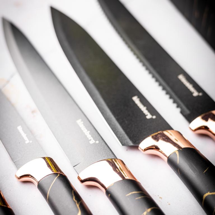 Cutite de bucatarie in suport negru cu design set 6 piese (KB-7768) [18]