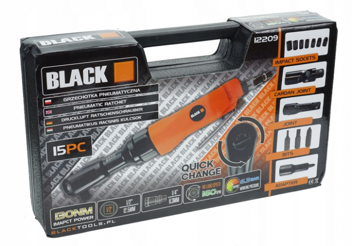 Cheie  clichet  antrenor pneumatic impact 130Nm + accesorii (12209) [4]