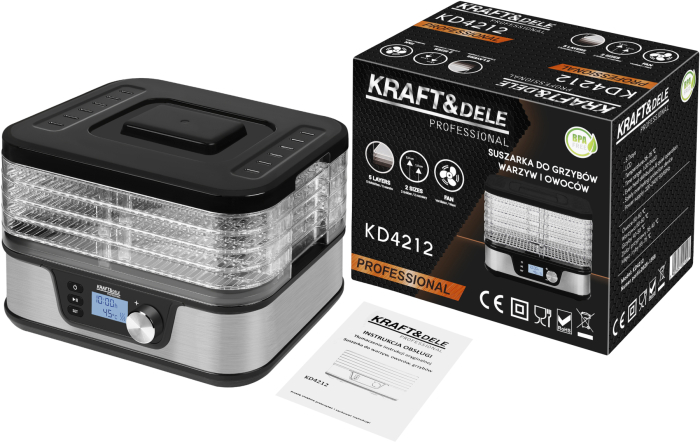 Deshidrator electric 650W pentru fructe, legume si ciuperci cu 5 tavi (KD4212) [17]