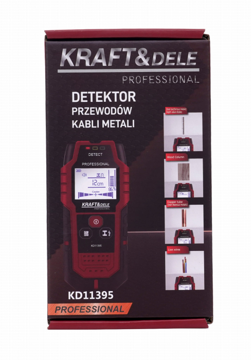 Detector de sarma, cablu, metal si tevi cablaje in perete (KD11395) [8]