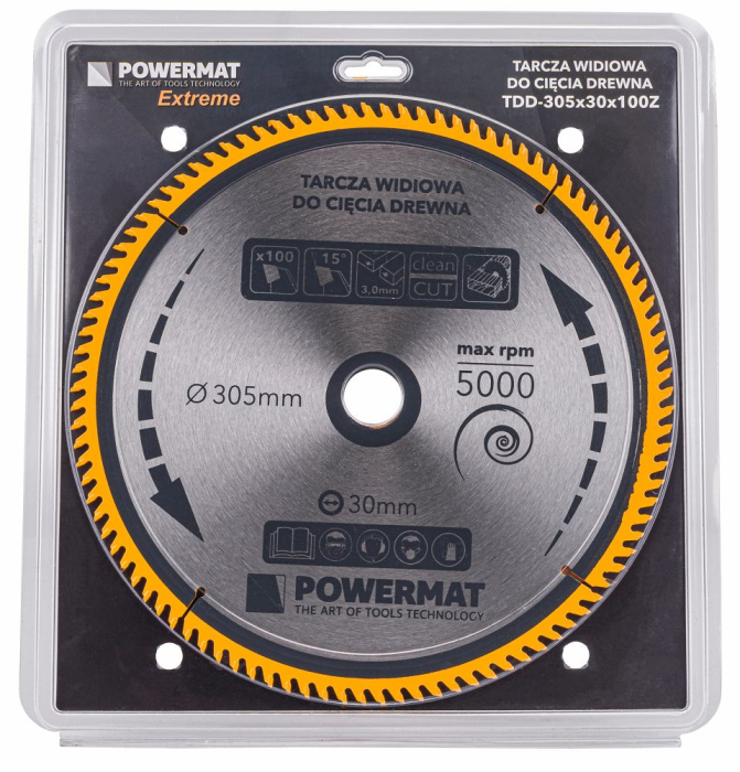 Disc circular vidia pentru finisaj si aluminiu 305x30 mm, 100 dinti, taiere ultra-precisa, PM0903 (TDD-305x30x100Z) [5]