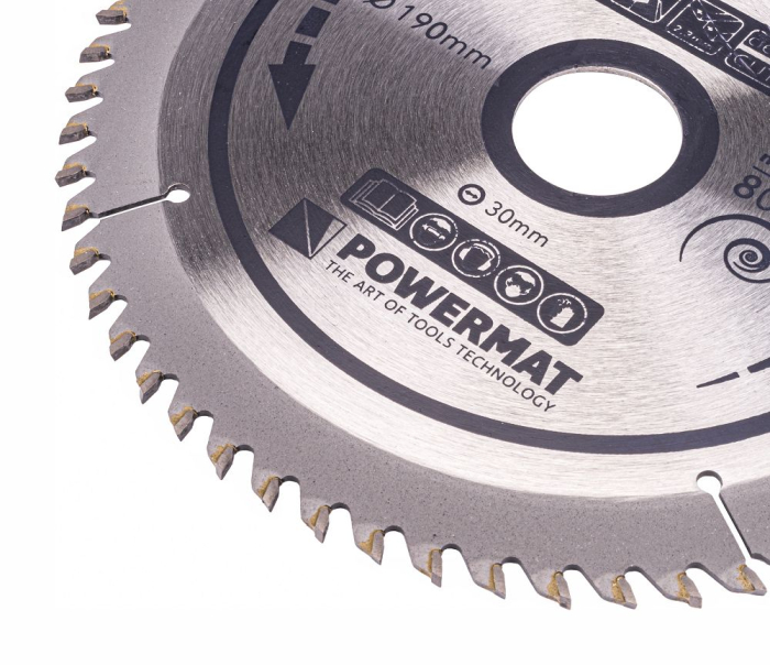 Disc circular vidia pentru lemn 190x30 mm, 60 dinti, taiere de precizie si finisaj, PM0887 (TDD-190x30x60Z) [3]