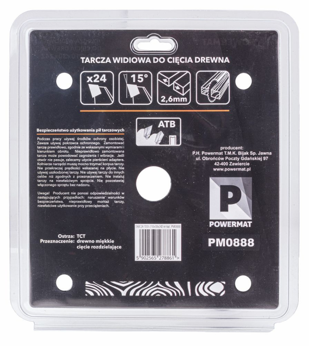 Disc circular vidia pentru lemn 210x30 mm, 24 dinti, taiere rapida si bruta, PM0888 (TDD-210x30x24Z) [6]