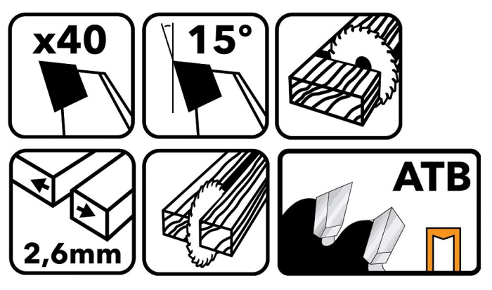 Disc circular vidia pentru lemn 210x30 mm, 40 dinti, taiere universala, PM0889 (TDD-210x30x40Z) [4]