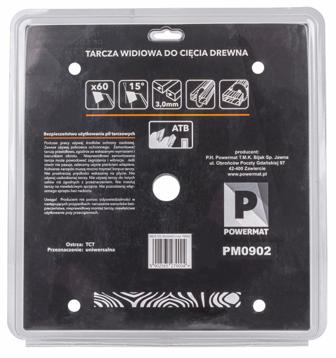 Disc circular vidia pentru lemn 305x30 mm, 60 dinti, taiere universala si curata, PM0902 (TDD-305x30x60Z) [6]
