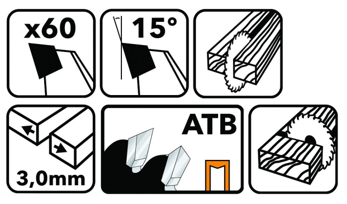 Disc circular vidia pentru lemn 305x30 mm, 60 dinti, taiere universala si curata, PM0902 (TDD-305x30x60Z) [4]