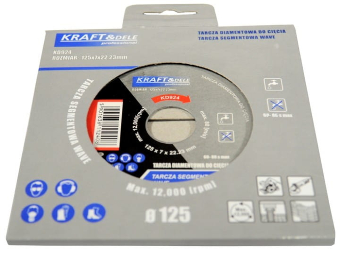 Disc de taiere beton diamantat 125x7x22,23 (KD924) [3]
