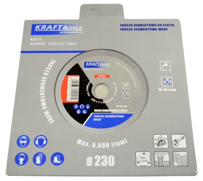 Disc de taiere beton diamantat segmentat 230x7x22,23 (KD925) [3]