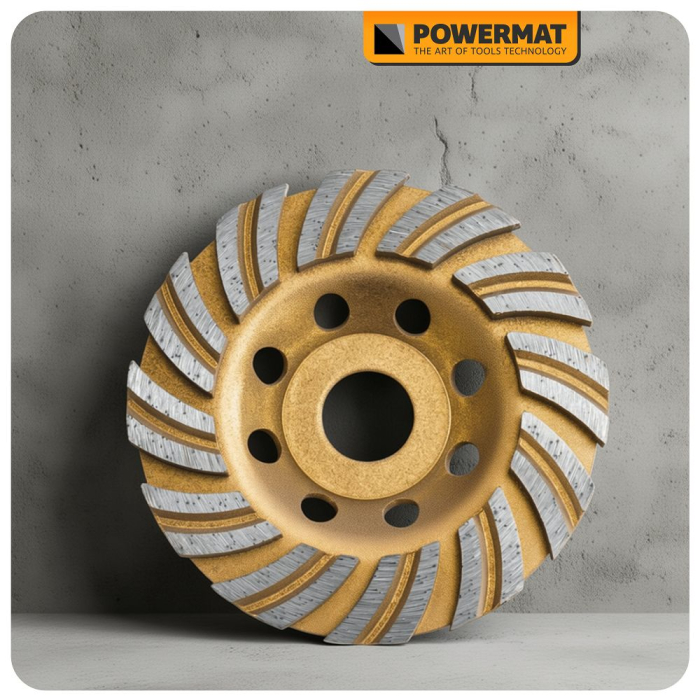 Disc diamantat oala 105mm tip L pentru slefuit beton si piatra PM1584 (PM-DTG-1051T) [22]