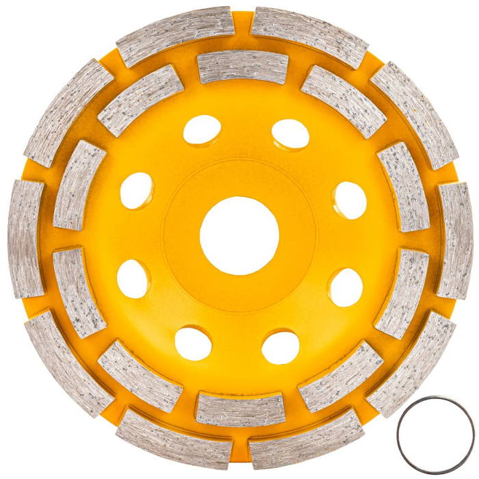 Disc diamantat oala 125mm dublu segmentat pentru slefuit beton si piatra PM1419 (PM-DTG-1253T) [10]